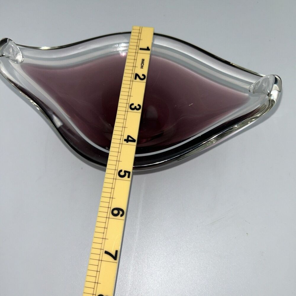 Paul Kedelv - Coquille Flygsfors Pink Purple Art Glass Bowl 1950s- 3 piece set - Picture 15 of 16